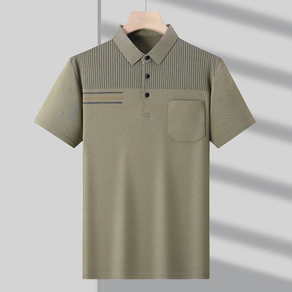 Camiseta casual de manga corta delgada y transpirable para hombre