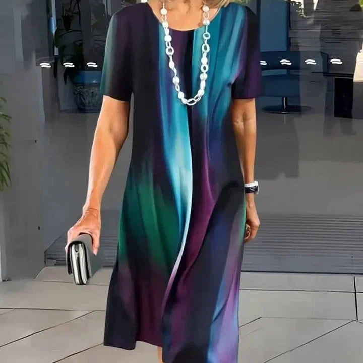 Dollie | Vestido plisado para mujer con bloques de color