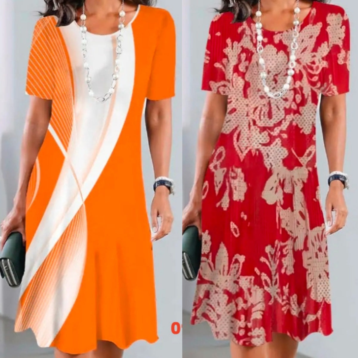 Dollie | Vestido plisado para mujer con bloques de color
