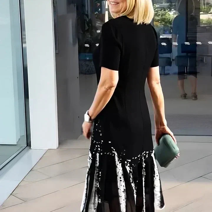 Dollie | Vestido plisado para mujer con bloques de color