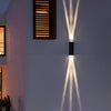 Lámpara de pared moderna negra para exterior con luz LED