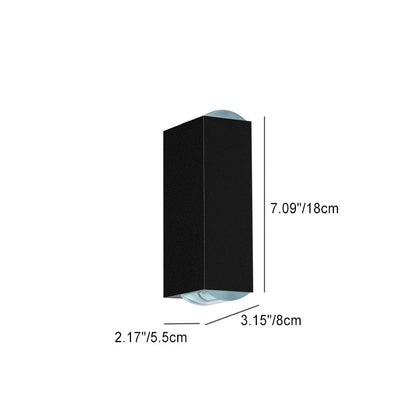 Lámpara de pared moderna negra para exterior con luz LED