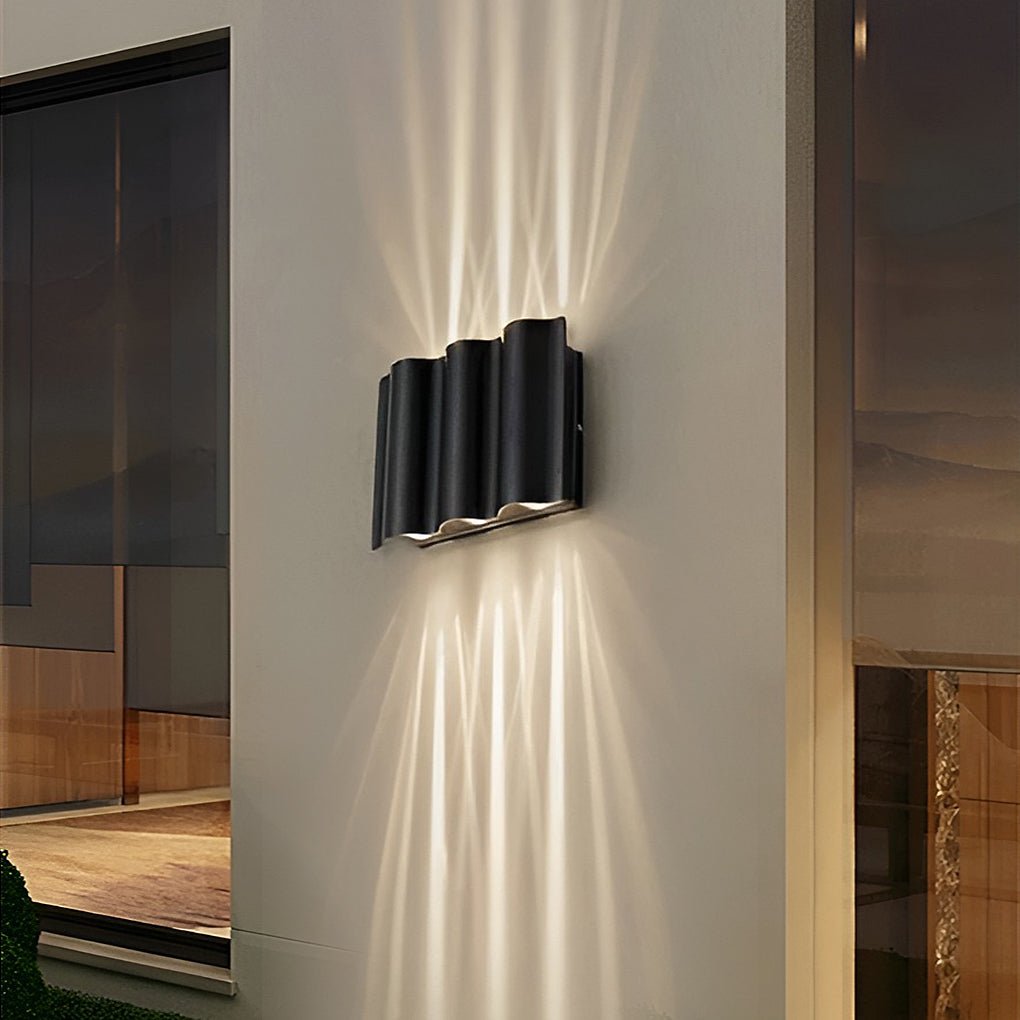 Lámpara de pared LED negra para exteriores