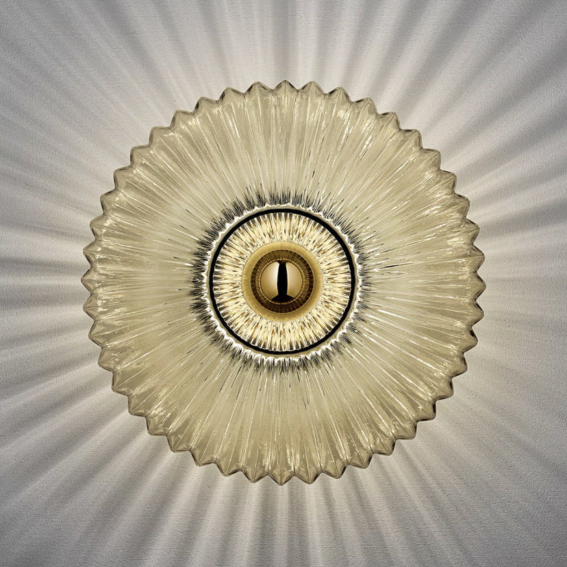 Aplique de pared vintage con cúpula de vidrio