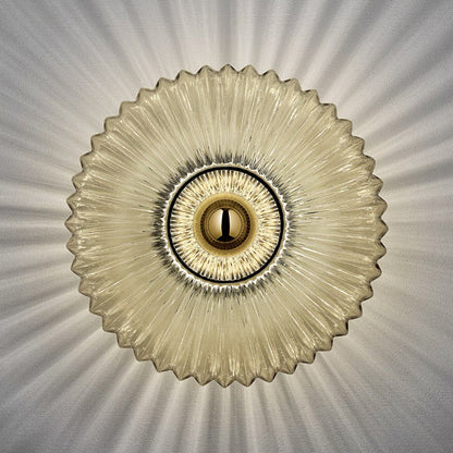 Aplique de pared vintage con cúpula de vidrio