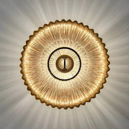 Aplique de pared vintage con cúpula de vidrio