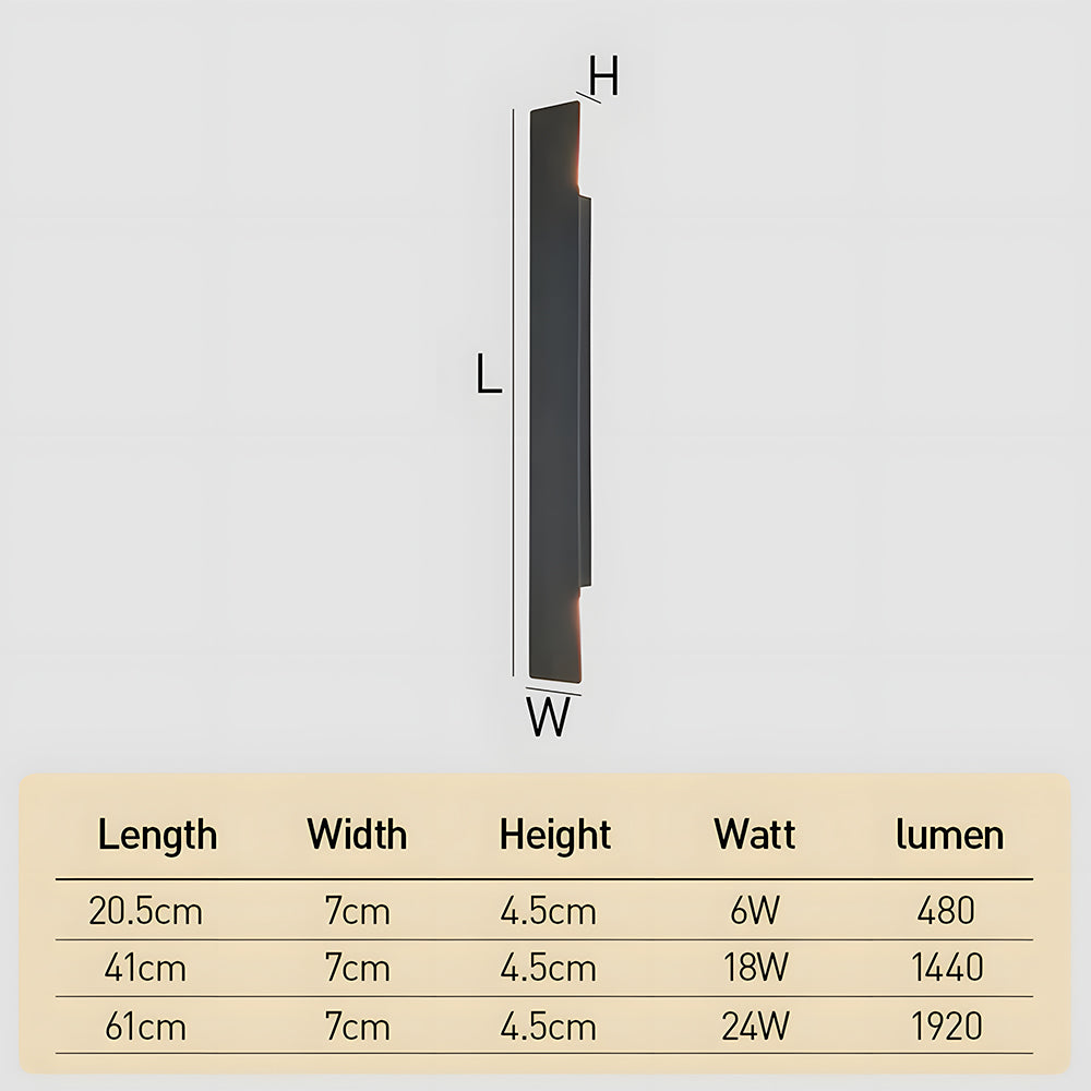 Lámpara de pared exterior con diseño moderno impermeable