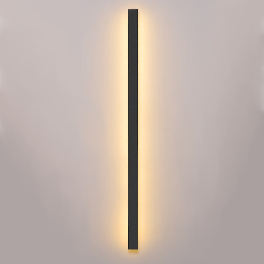 Lámpara de Pared Exterior Negra de Aluminio con LED