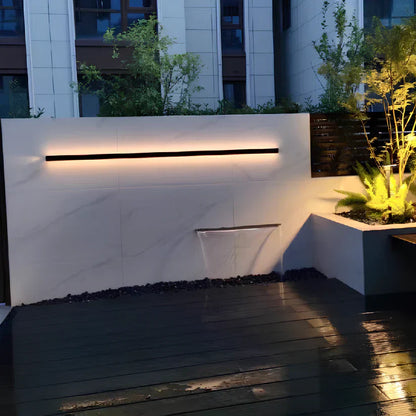 Lámpara de Pared Exterior Negra de Aluminio con LED