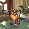 Table Lamp Stained Glass Cat Accent Light