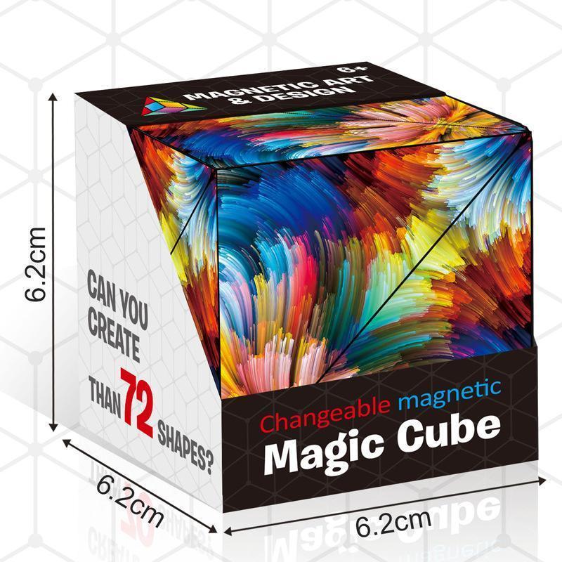 Cubo de rompecabezas magnético plegable juguete antiestrés