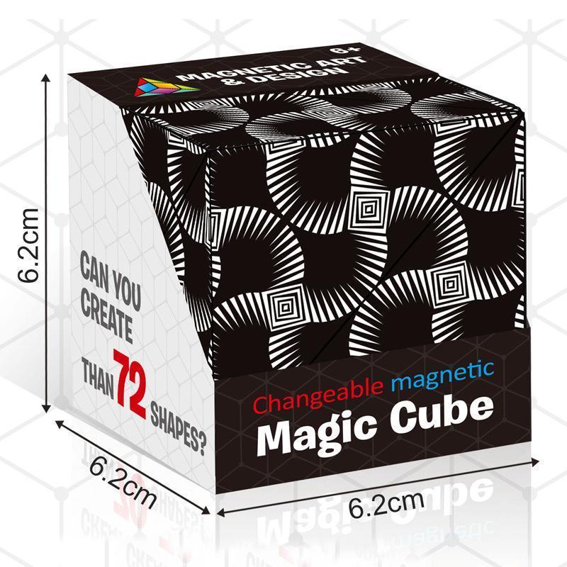 Cubo de rompecabezas magnético plegable juguete antiestrés