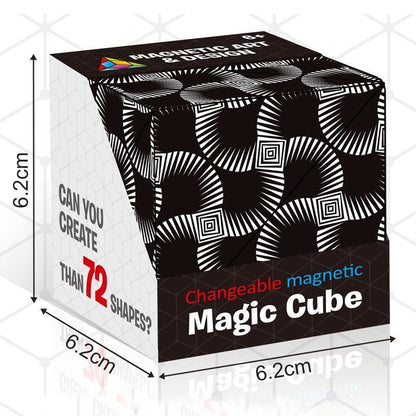 Cubo de rompecabezas magnético plegable juguete antiestrés