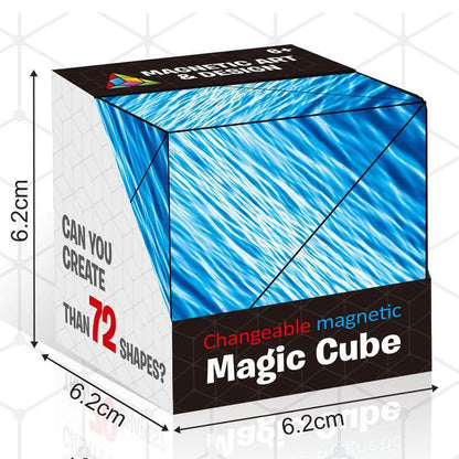 Cubo de rompecabezas magnético plegable juguete antiestrés