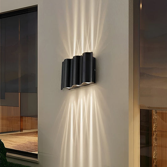 Lámpara de pared LED exterior moderna aplique negro