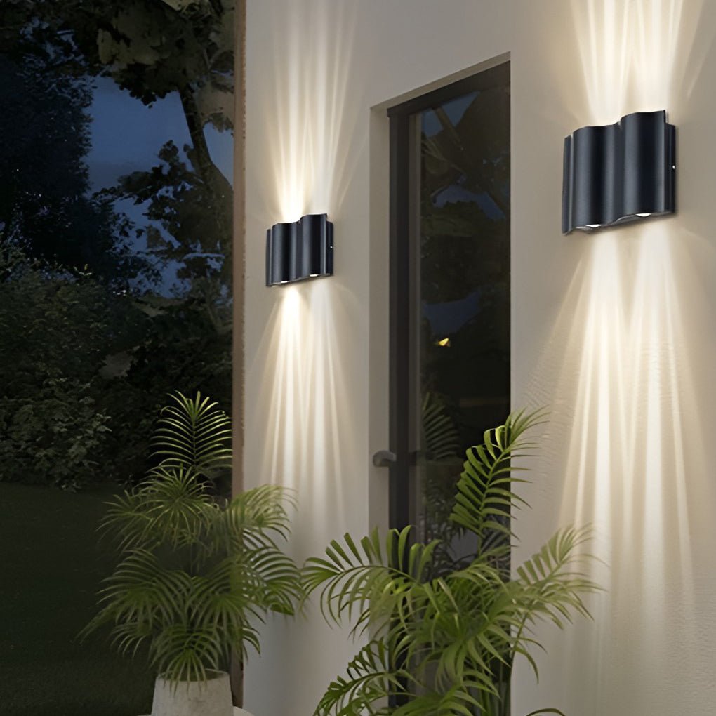 Lámpara de pared LED exterior moderna aplique negro