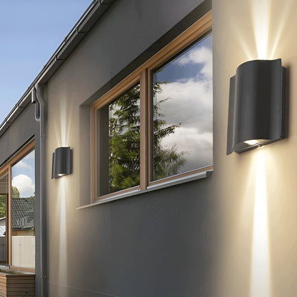 Lámpara de pared LED exterior moderna aplique negro