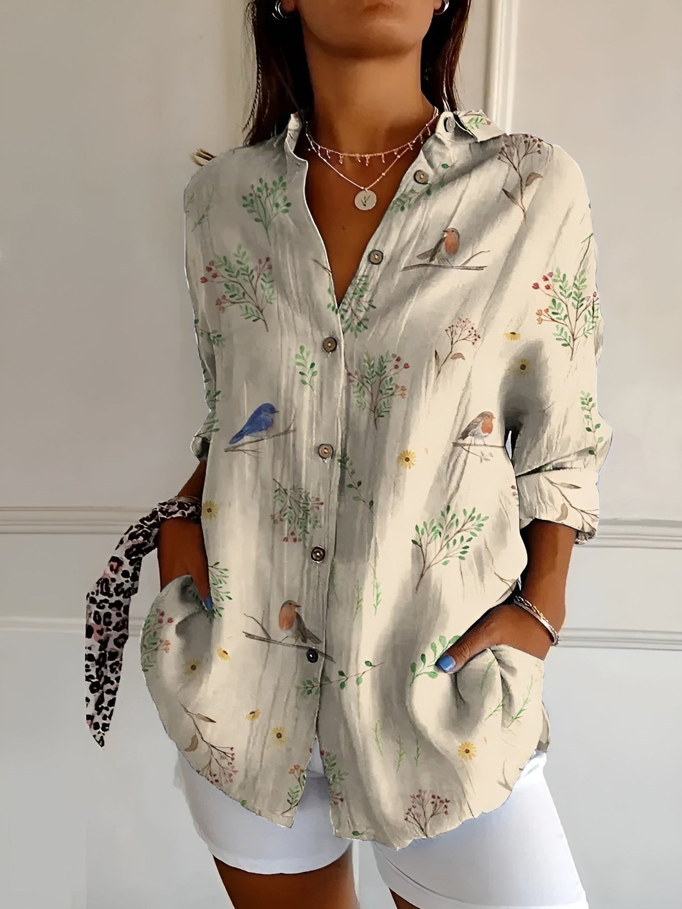 Rona | Blusa Casual Impresa