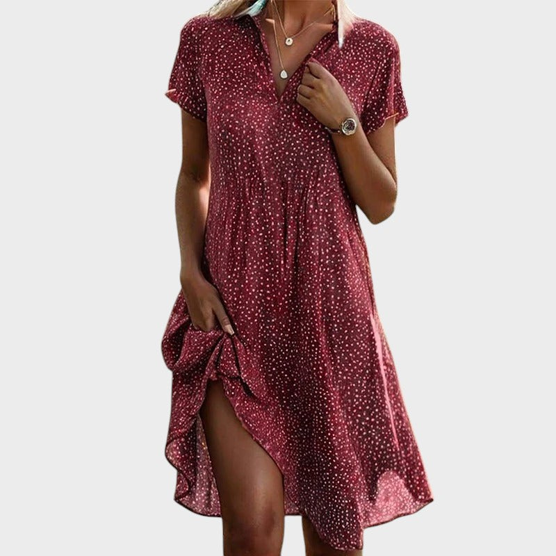 Elsie | Vestido midi juguetón de lunares