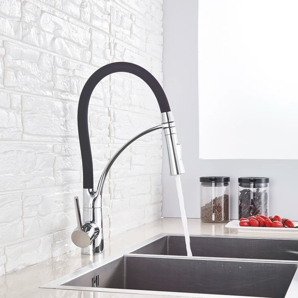 Grifo mezclador de cocina con cabezal de rociado extraíble