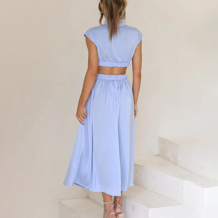 Vestido elegante Emilia de cuello alto
