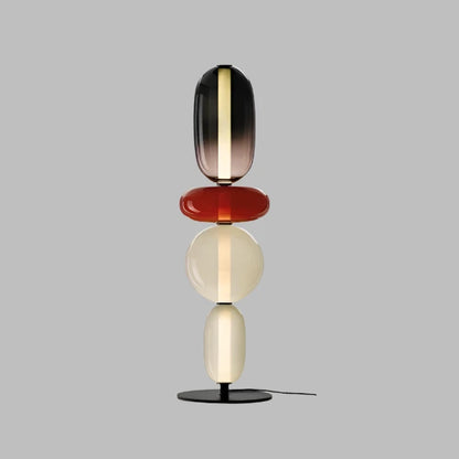 Lámpara de pie de vidrio LED con cambio de color