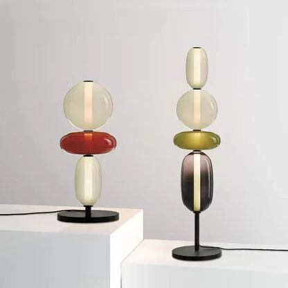 Lámpara de pie de vidrio LED con cambio de color