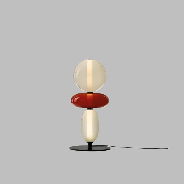 Lámpara de pie de vidrio LED con cambio de color