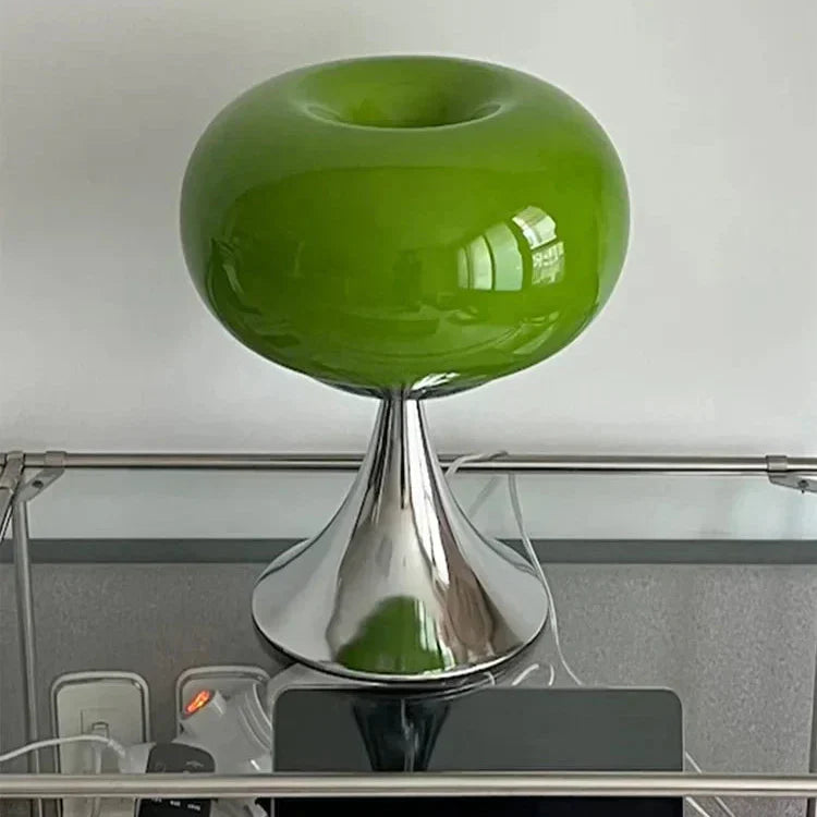 Glass Table Lamp with Warm Ambient Light