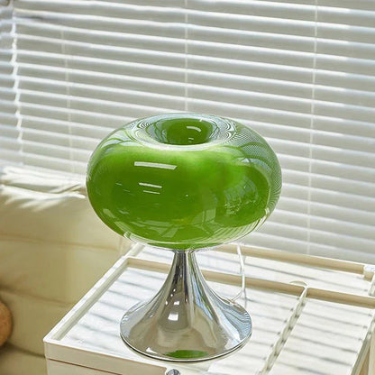 Glass Table Lamp with Warm Ambient Light