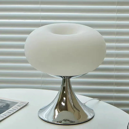 Glass Table Lamp with Warm Ambient Light