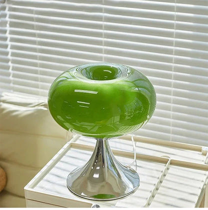 Glass Table Lamp with Warm Ambient Light
