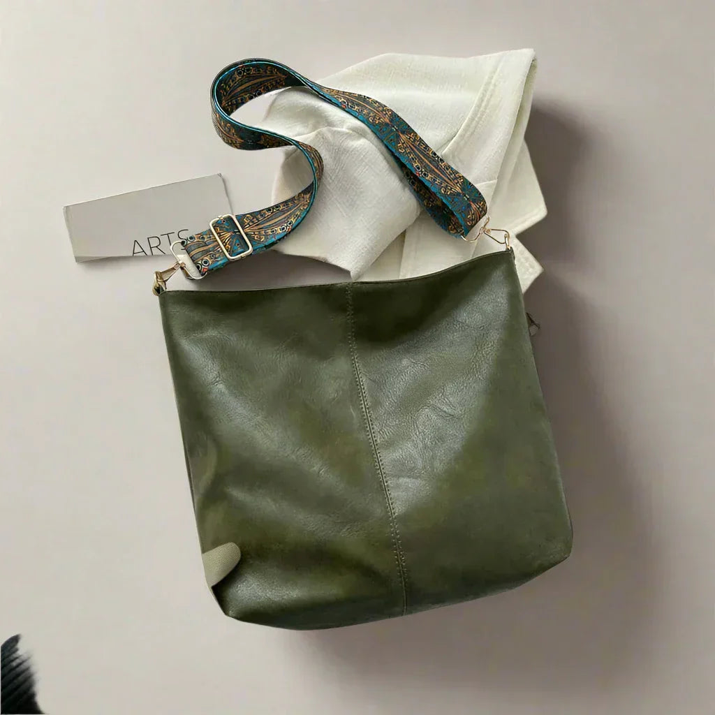 Vintage Leather Shoulder Bag for Women - Kelsey