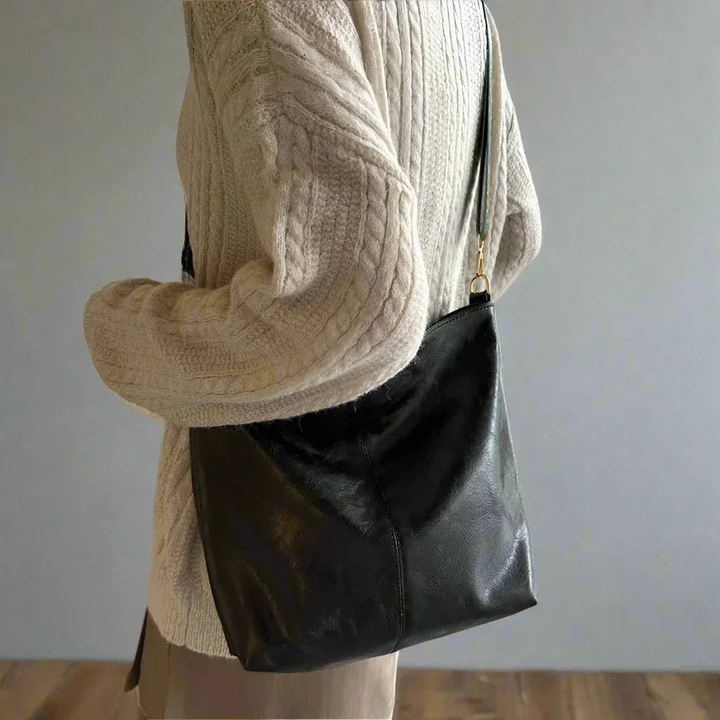 Vintage Leather Shoulder Bag for Women - Kelsey