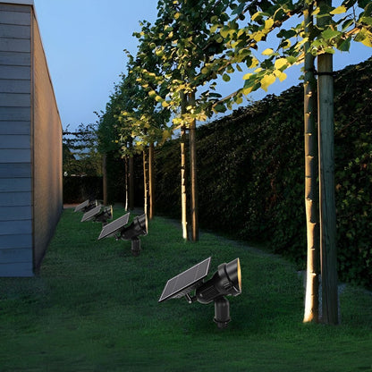 Foco solar ajustable LED para jardín exterior