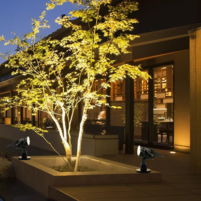 Foco solar ajustable LED para jardín exterior