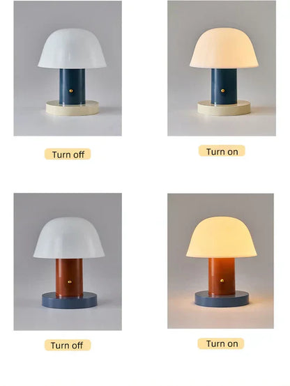 Lámpara de mesa moderna LED diseño de hongo