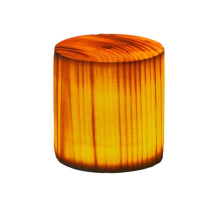 Lámpara de mesa con control táctil acabado en madera
