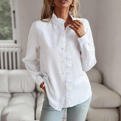 Jacinto | Blusa con Detalle de Volantes Elegante