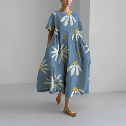 Daisy - Vestido Maxi Suelto Retro de Gran Balanceo