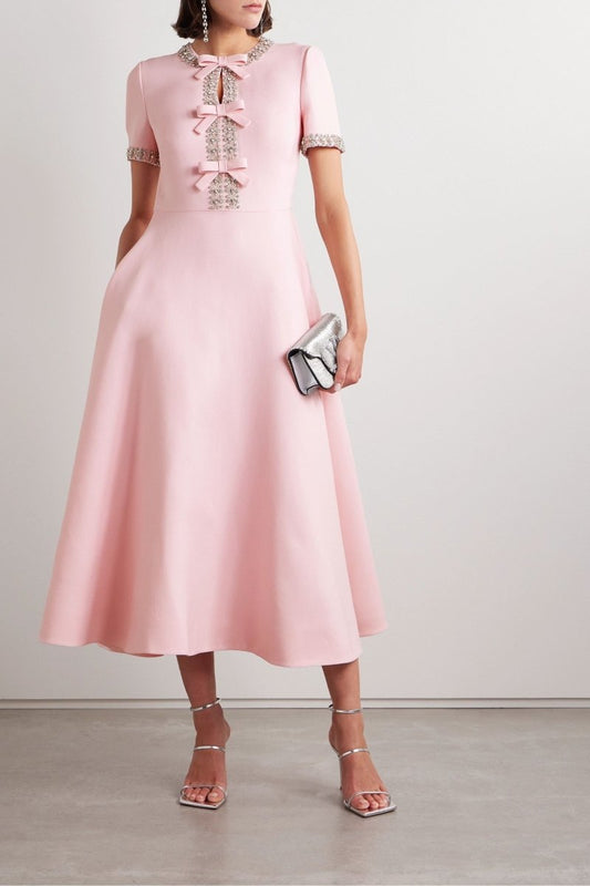 Sybil - Vestido de lujo con lazo de pedrería